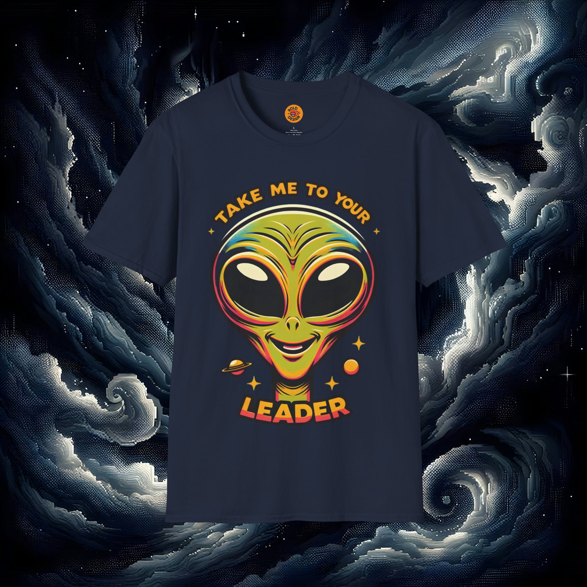 Take Me To Your Leader - Alien Retro T Shirt