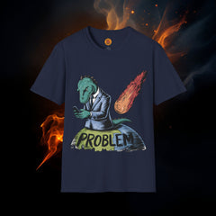 Dinosaur Problems | Funny Office Worker Graphic T-Shirt blue