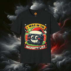 Humorous Naughty List Christmas T-Shirt-Bold By Design