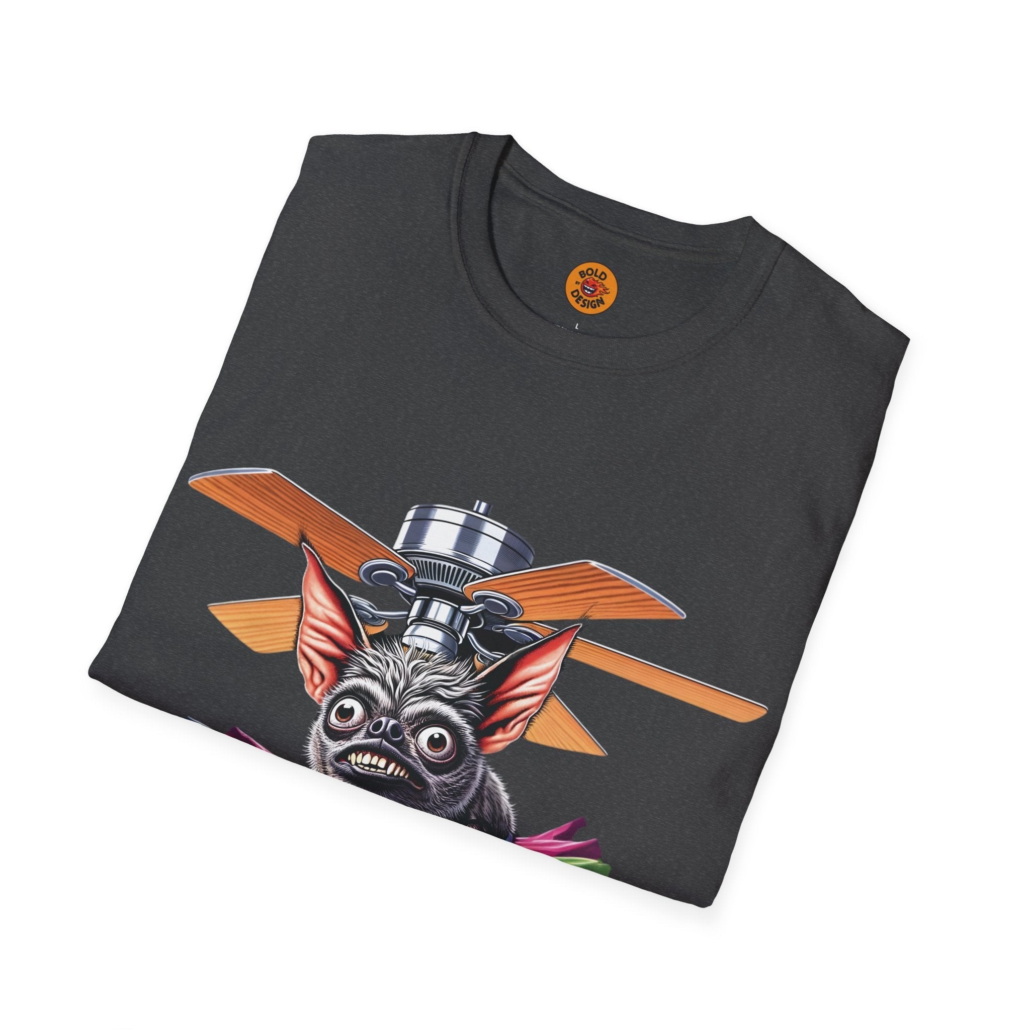 Whimsical Bat Fan Fiasco Tee-Bold By Design 