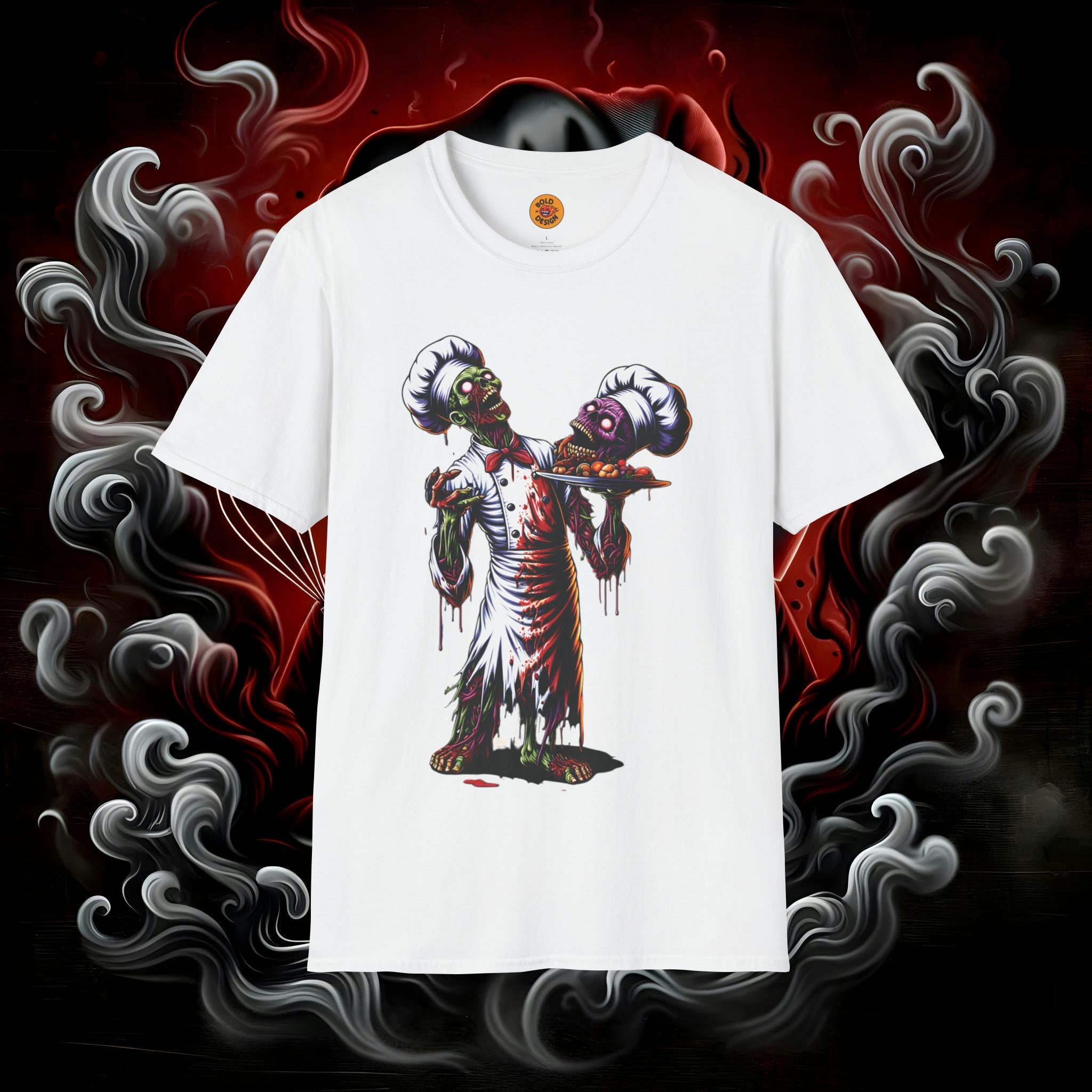 Gourmet Gore: Exclusive Zombie Chef T-Shirt-Bold By Design 