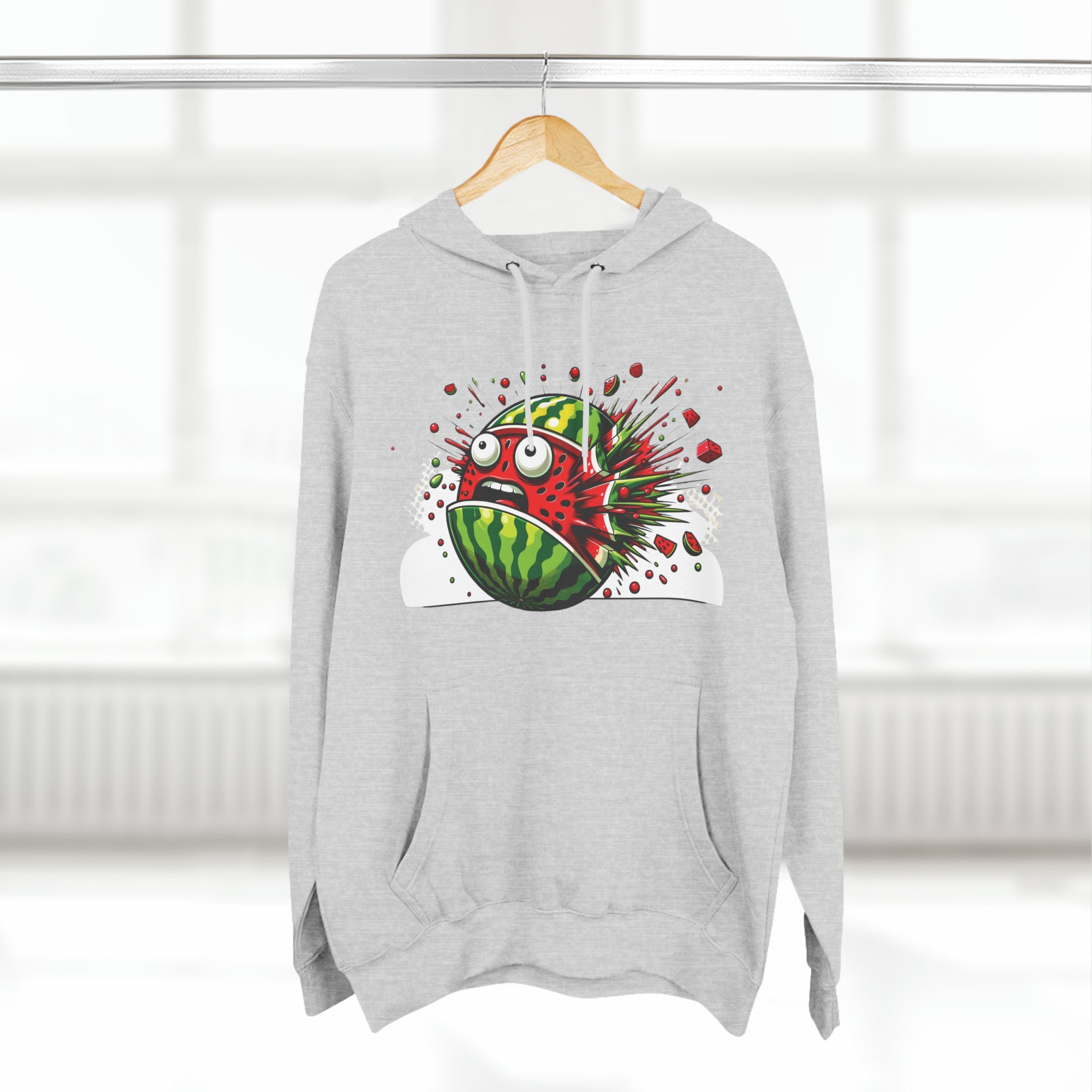 Hoodie - Explosive Watermelon Pop Art Pullover Hoodie