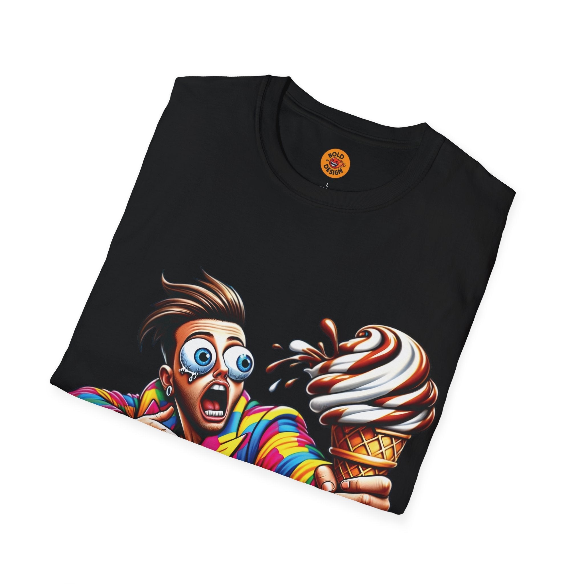 Vivid Pop Art T-Shirt | Retro Comic Ice Cream Meltdown