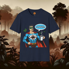 Caffeinated Superhero Tee-Coffee Culture-Bold By Design