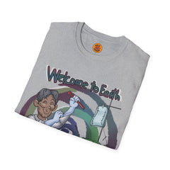 Welcome To Earth | Alien Humor Tee grey