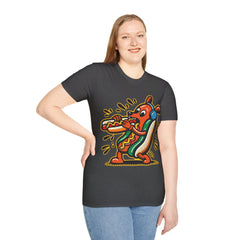 Funky Hot Dog Fiesta T-Shirt-Bold By Design