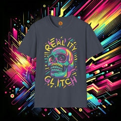 Glitch Art Skull T-Shirt-Bold By Design 