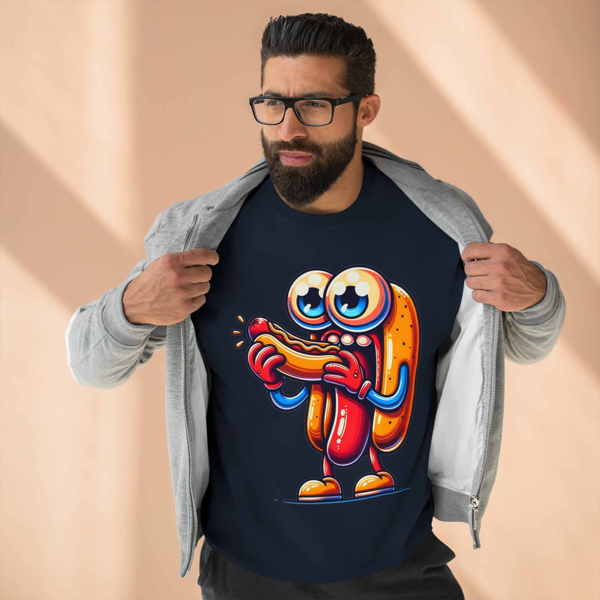 Sweatshirt The Cannibal Hotdog Sweatshirt - Irony Bites Back