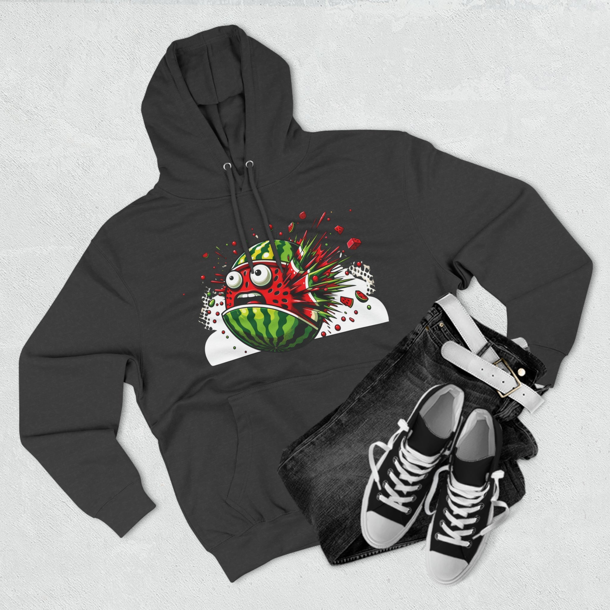 Hoodie - Explosive Watermelon Pop Art Pullover Hoodie