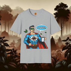 Caffeinated Superhero Tee-Coffee Culture-Bold By Design