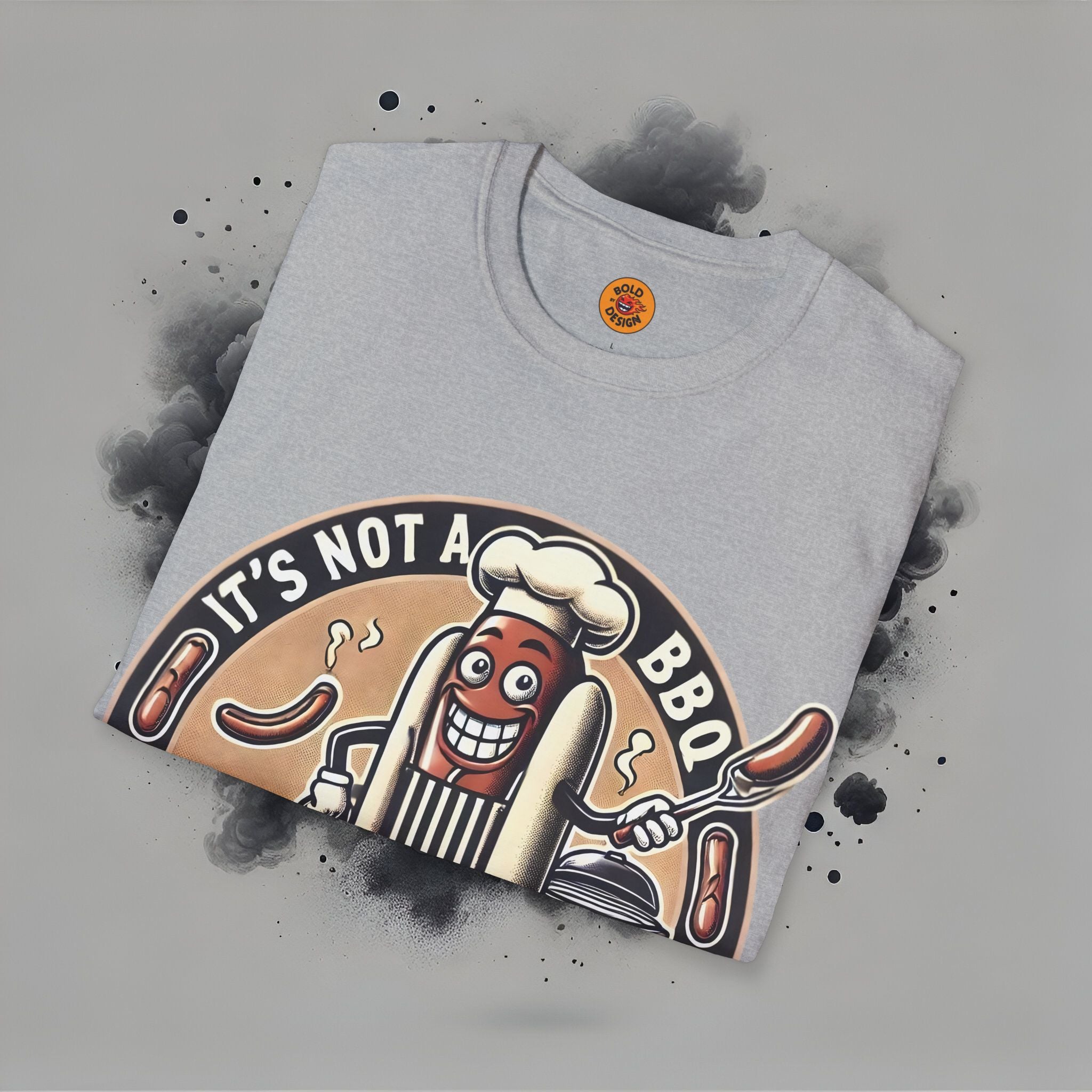 BBQ Innuendo Funny Unisex T-Shirt grey 