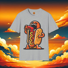 Funny Hot Dog T-Shirt | BBQ Tee | Top Dog Barbecue Shirt light grey