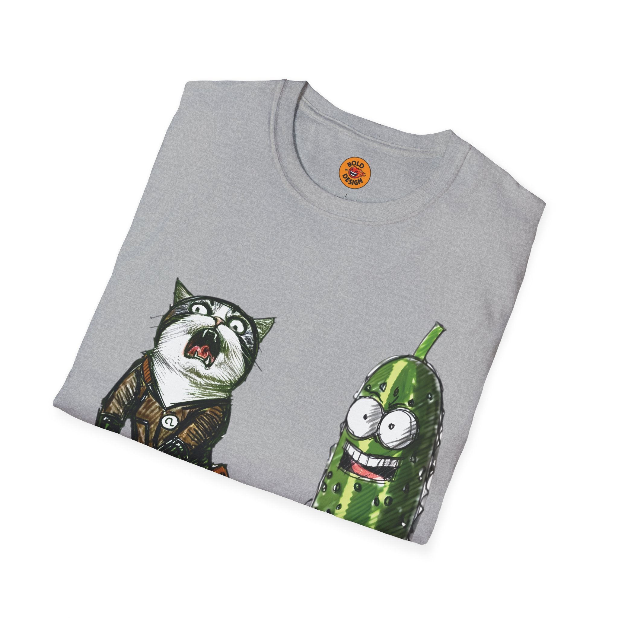 Cat vs. Cucumber - The Ultimate Surprise Tee-Bold By Design