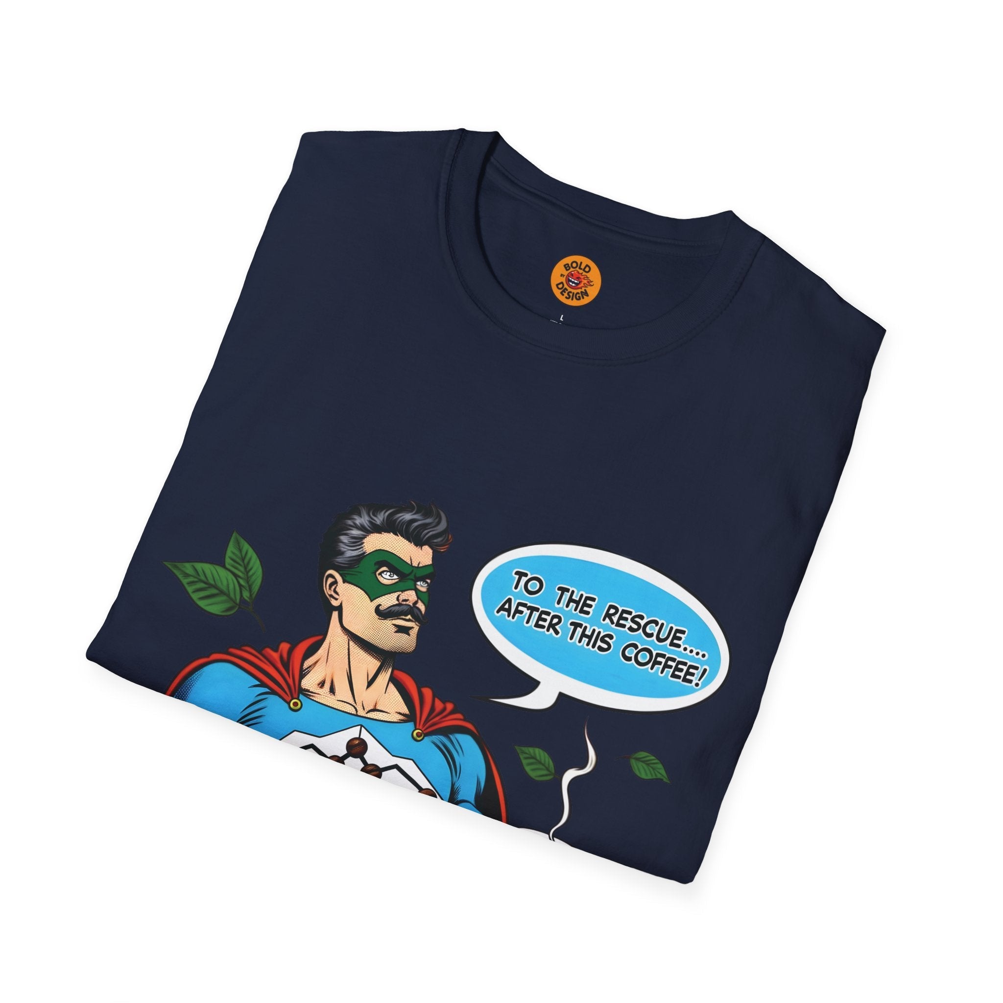 Caffeinated Superhero Tee-Coffee Culture-Bold By Design