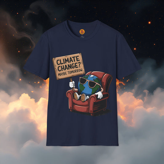 Climate Change Procrastinator | Funny Earth Graphic T-Shirt