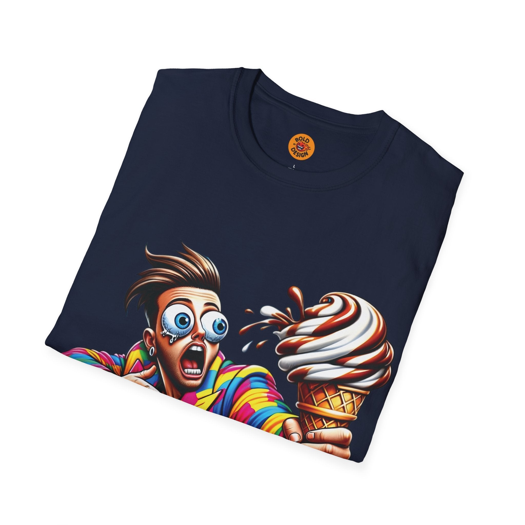 Vivid Pop Art T-Shirt | Retro Comic Ice Cream Meltdown