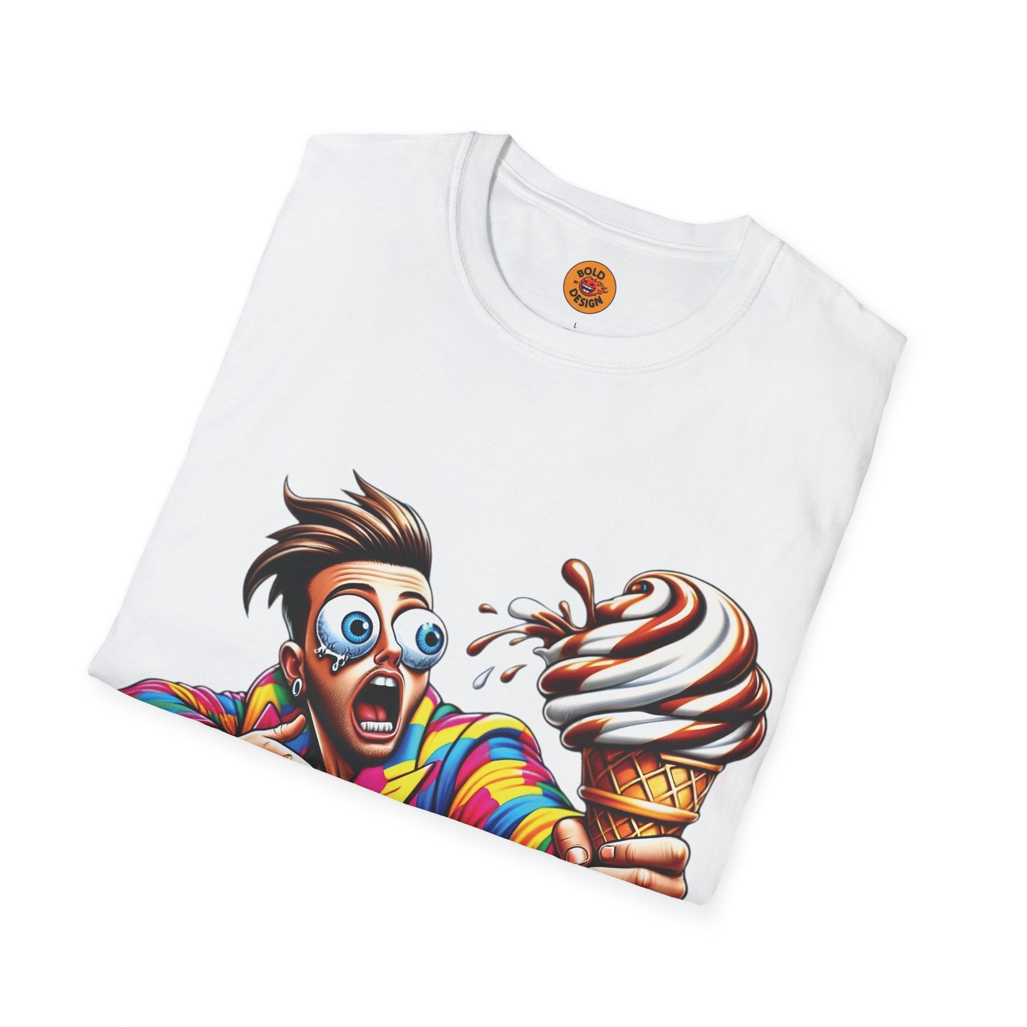 Vivid Pop Art T-Shirt | Retro Comic Ice Cream Meltdown