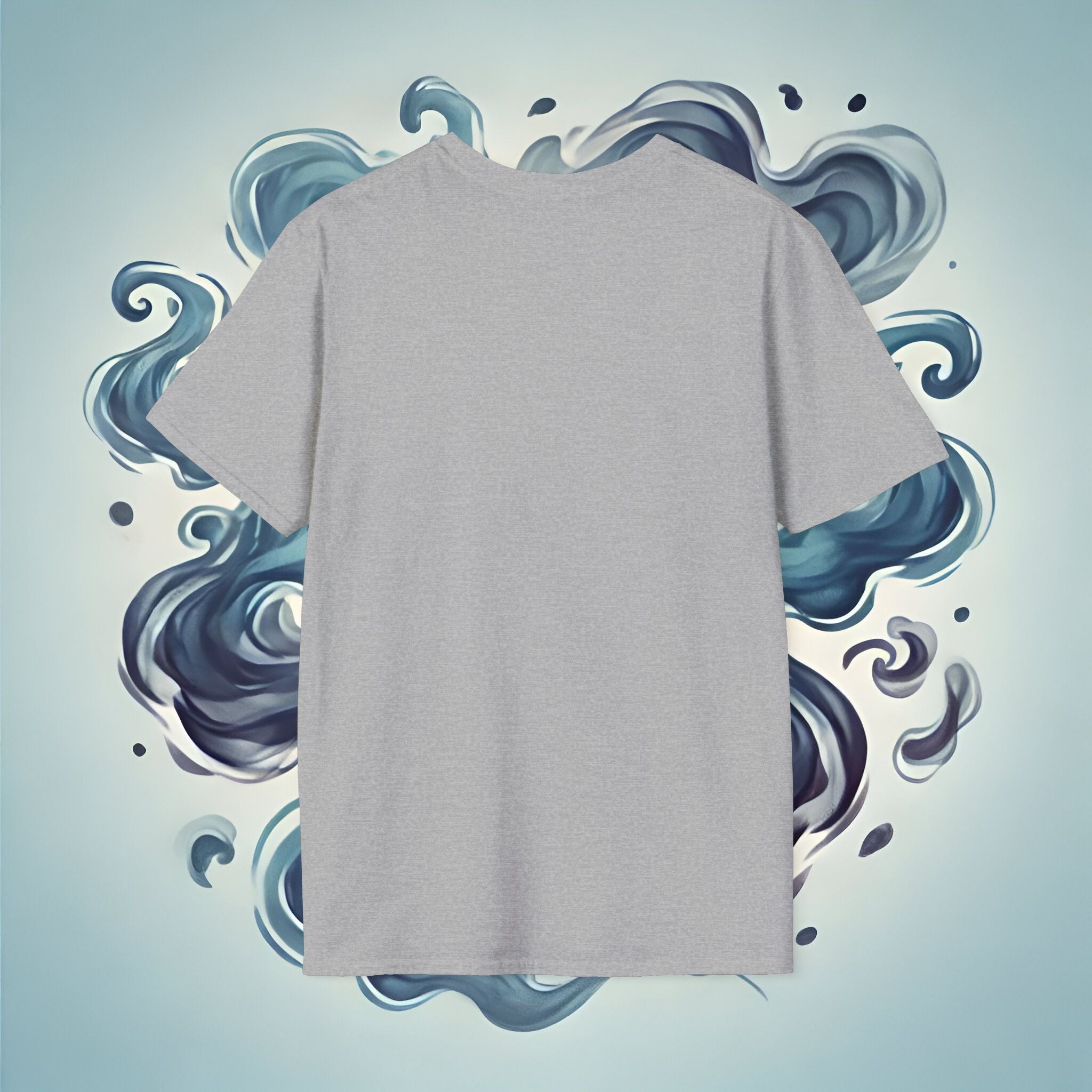 round neck light grey t shirt for men