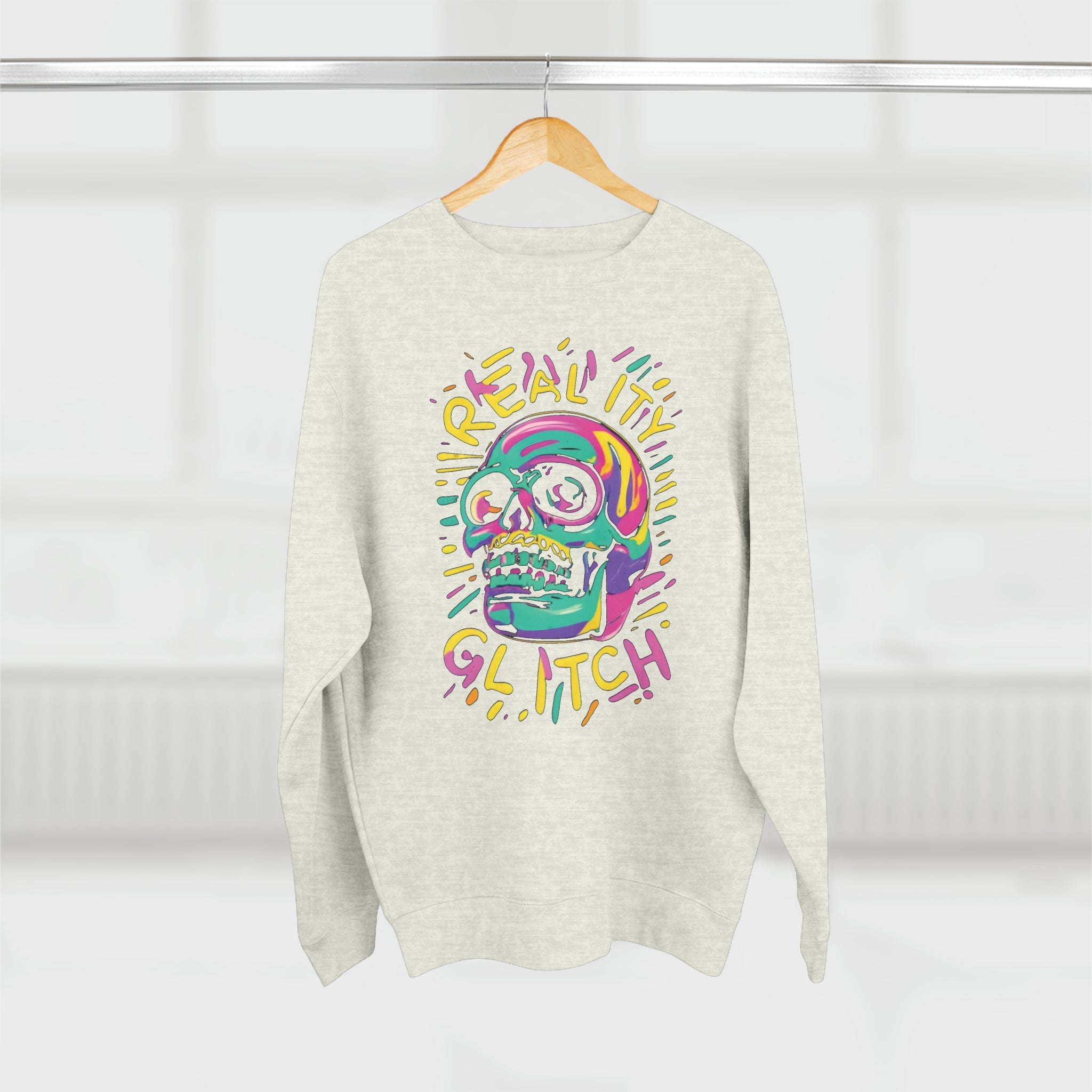 Neon Skull Sweatshirt-Bold By Design 
