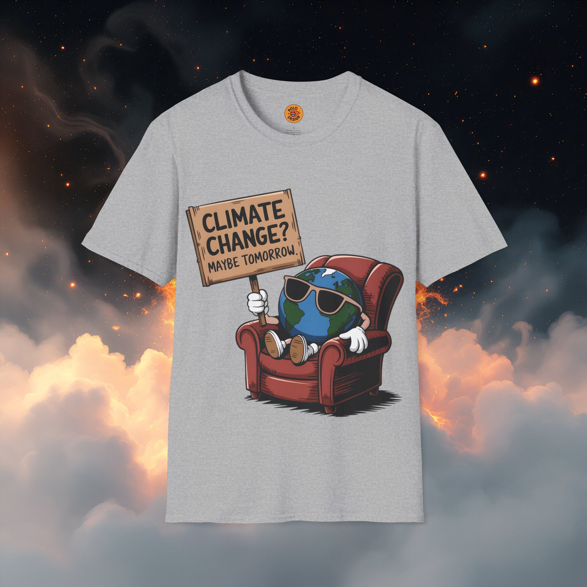 Climate Change Procrastinator | Funny Earth Graphic T-Shirt