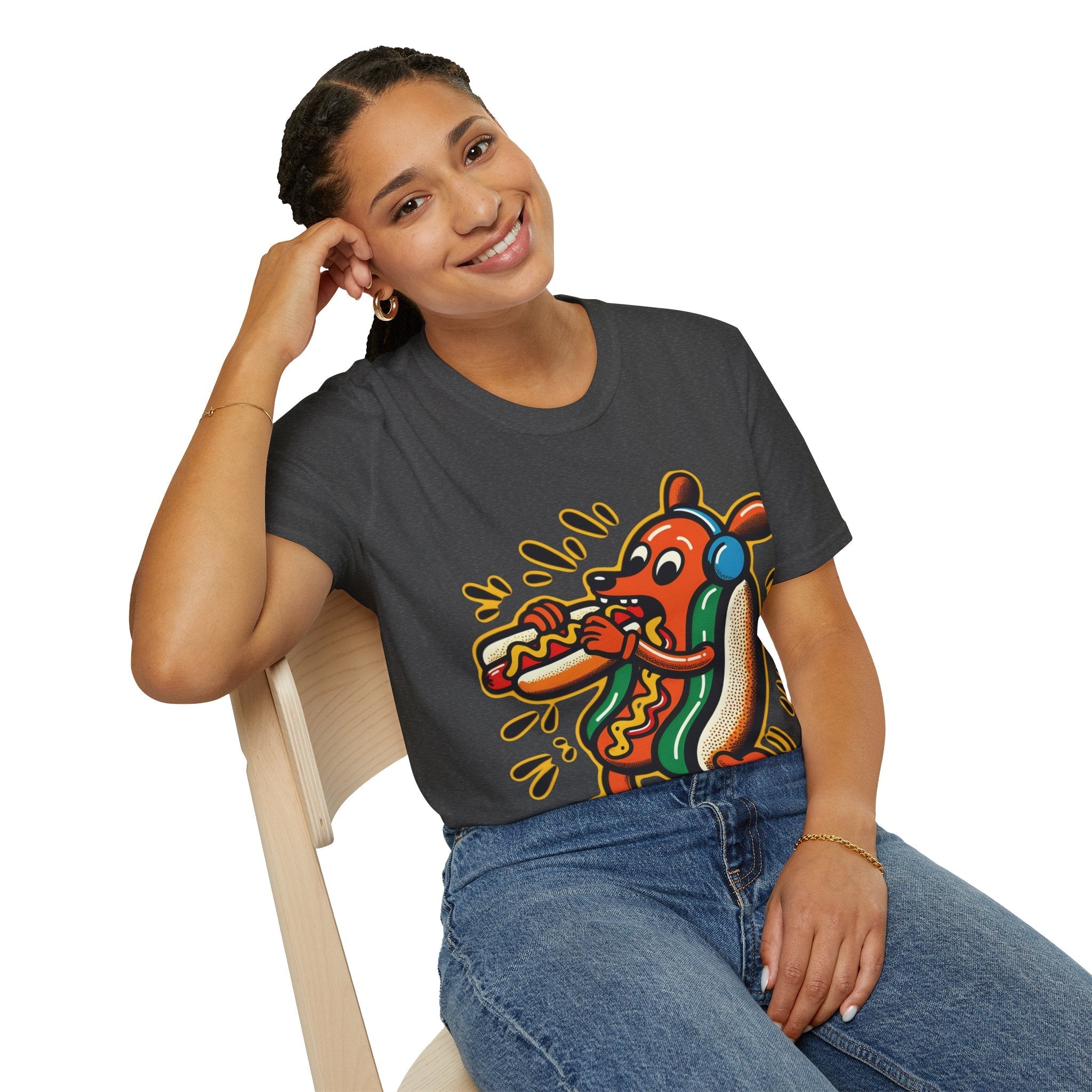 Funky Hot Dog Fiesta T-Shirt-Bold By Design