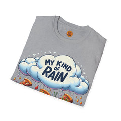 Whimsical Pizza Rain Graphic Tee-Bold By Design