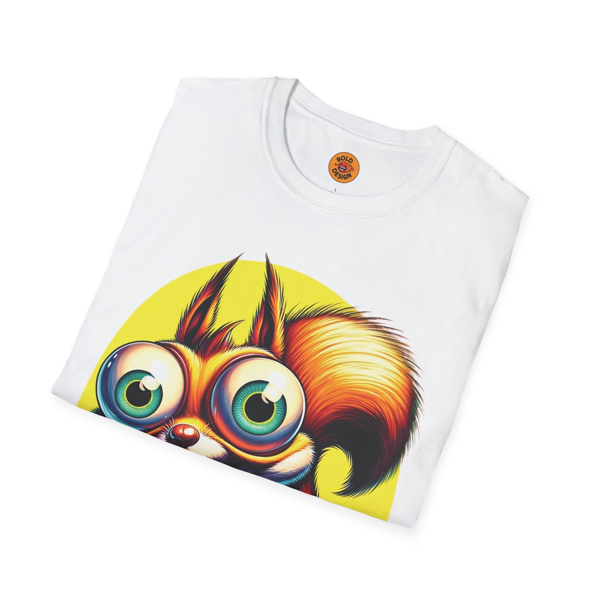 Whimsical Squirrel Graphic Tee-Bold By Design 