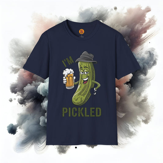 navy blue Pickle Beer T-Shirt - I'M PICKLED - Unisex