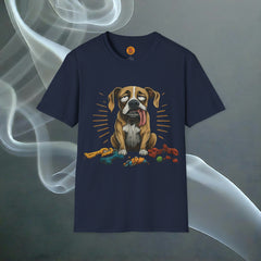 Playtime Pandemonium Ultimate Dog Lover Unisex Tee navy blue