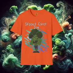 Broccoli Bodybuilder T-Shirt - Skipped Carrot Day Design