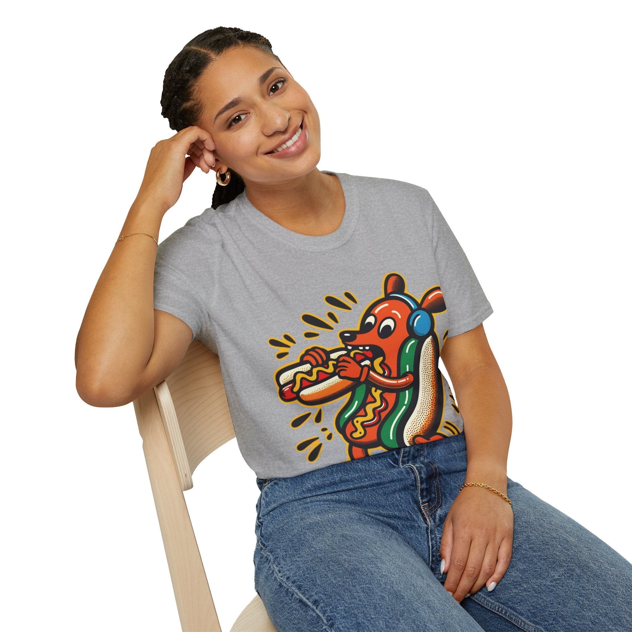 Funky Hot Dog Fiesta T-Shirt-Bold By Design