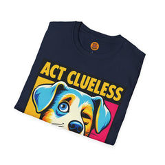 act clueless win more dog lover tee navy blue
