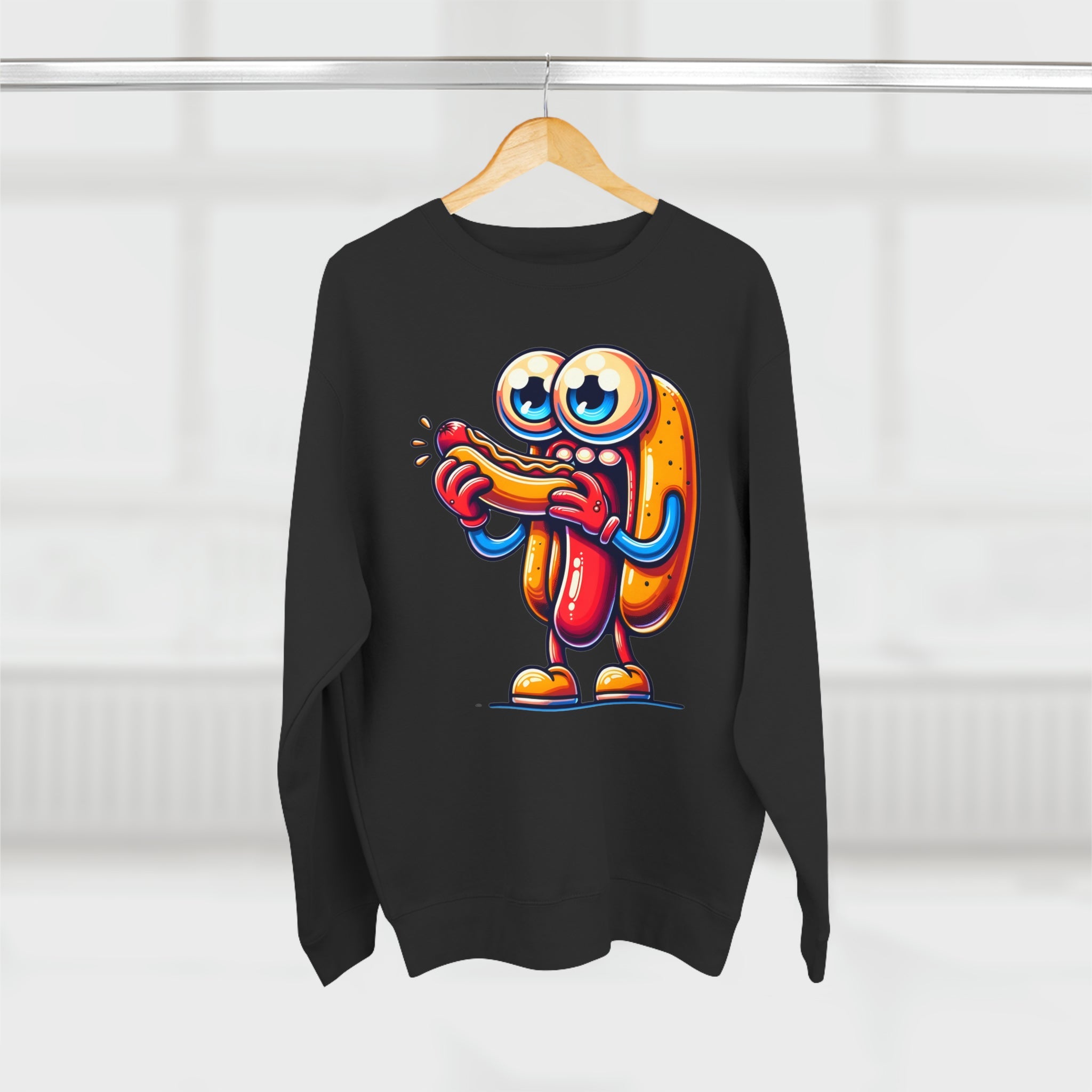 Sweatshirt The Cannibal Hotdog Sweatshirt - Irony Bites Back