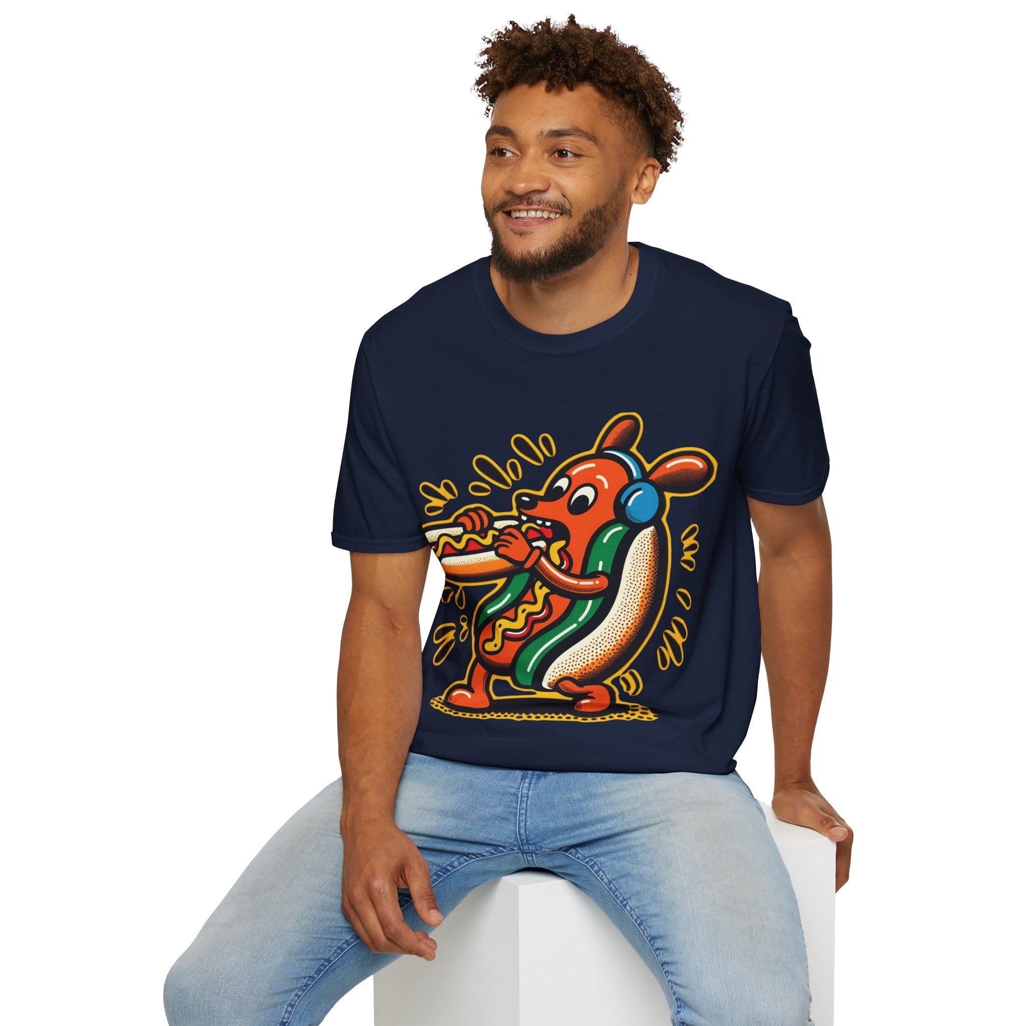 Funky Hot Dog Fiesta T-Shirt-Bold By Design