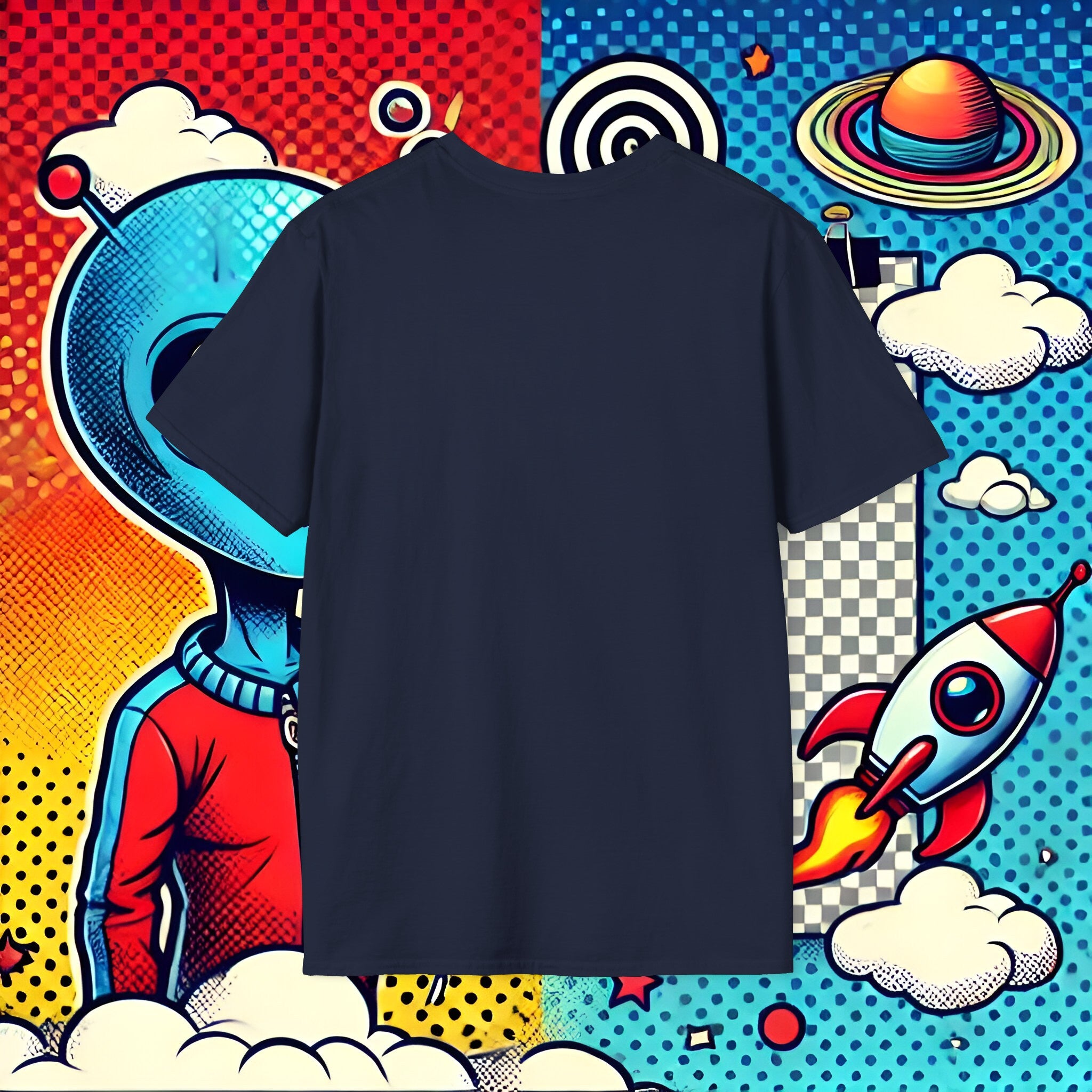 dark blue t shirt alien t shirt