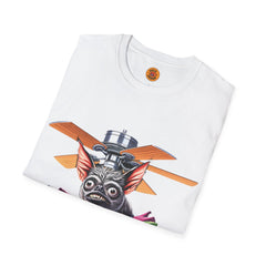 Whimsical Bat Fan Fiasco Tee-Bold By Design 