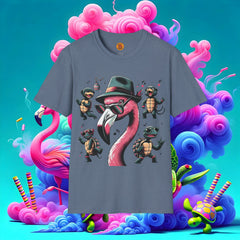 Funky Flamingo Groovy Turtles Party Tee-Bold By Design