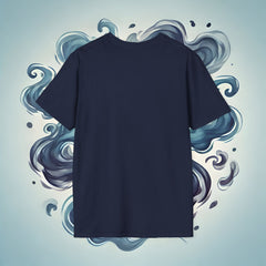 round neck dark blue t shirt for men