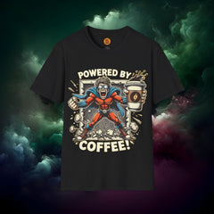 Powered by Coffee Unisex T Shirt black 