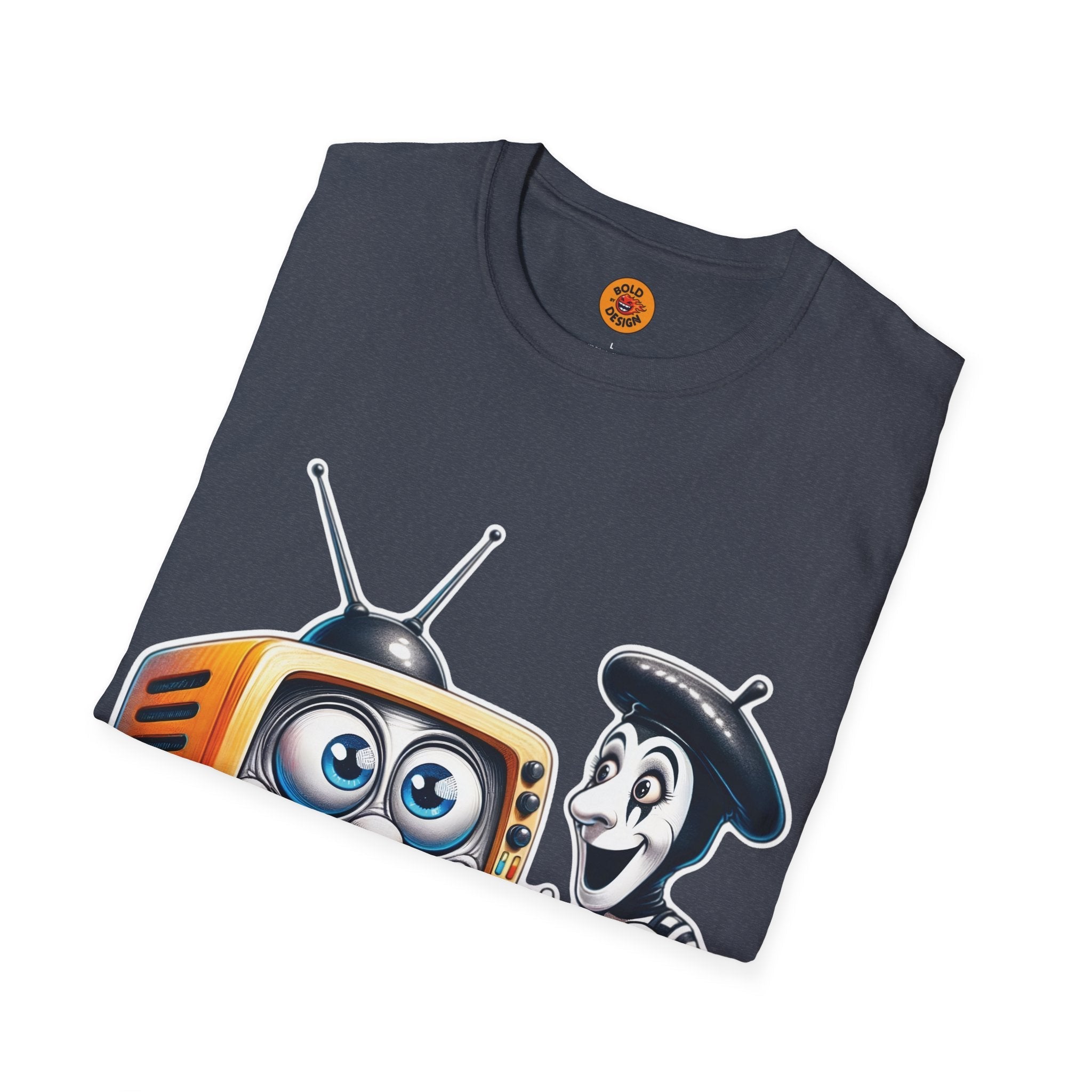 Comical Mime & Retro TV Party Tee-Bold By Design