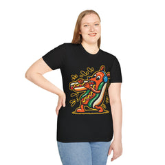 Funky Hot Dog Fiesta T-Shirt-Bold By Design