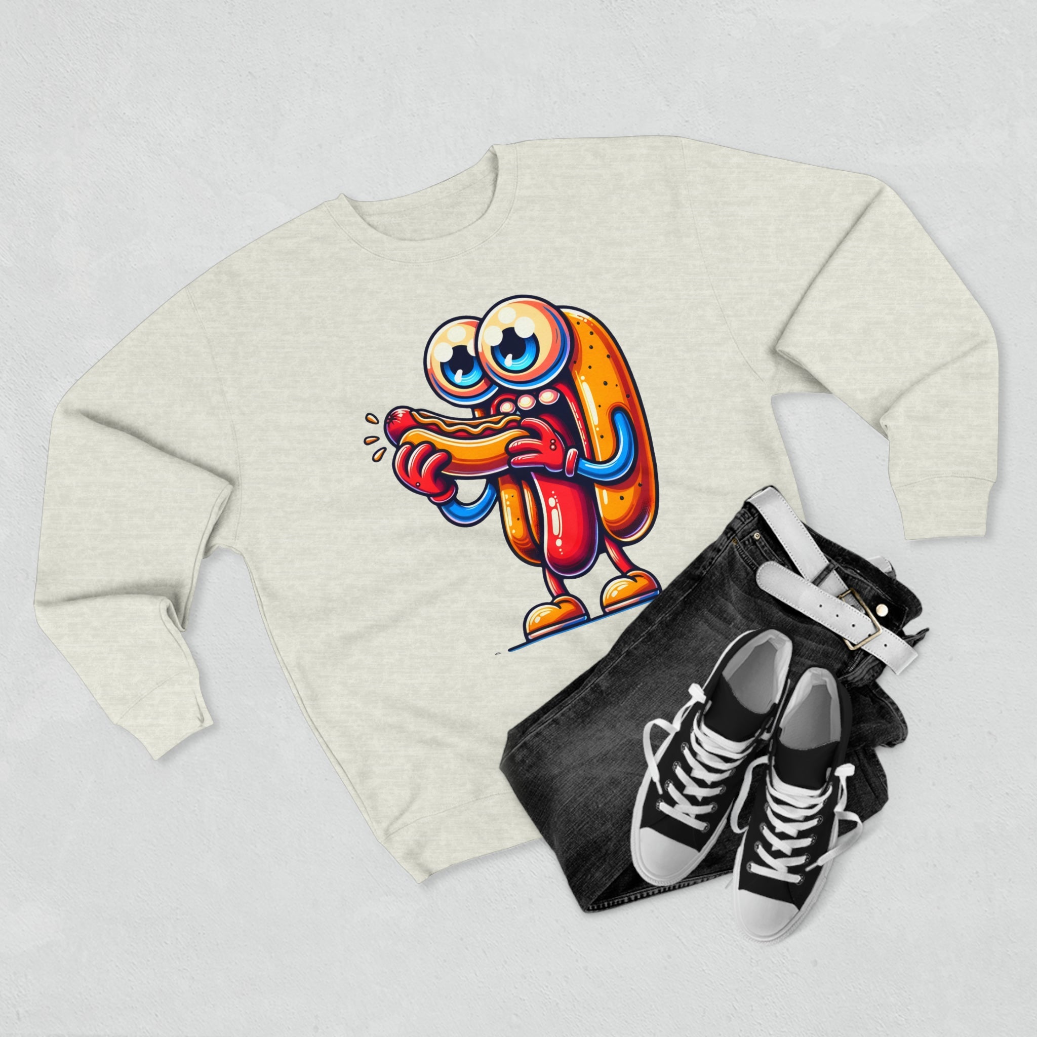 Sweatshirt The Cannibal Hotdog Sweatshirt - Irony Bites Back