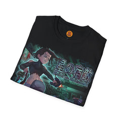 Anime Galactic Warrior Graphic black T-Shirt 