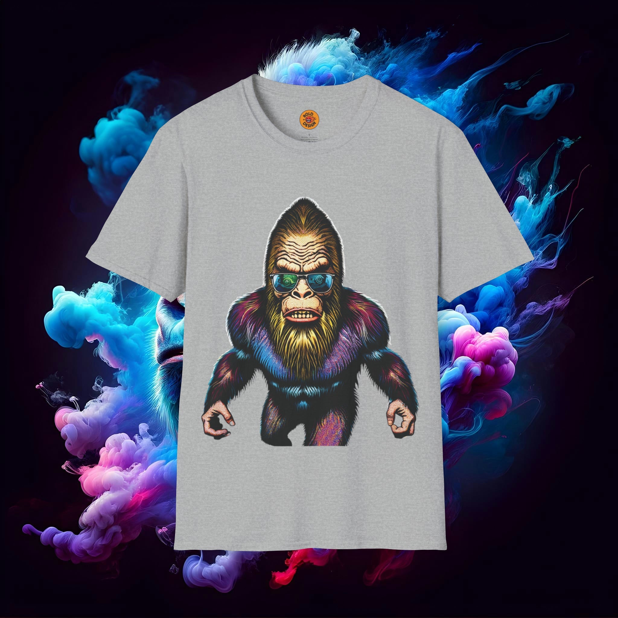 Mystic Bigfoot Vibrant Graphic Tee - Bold By Design