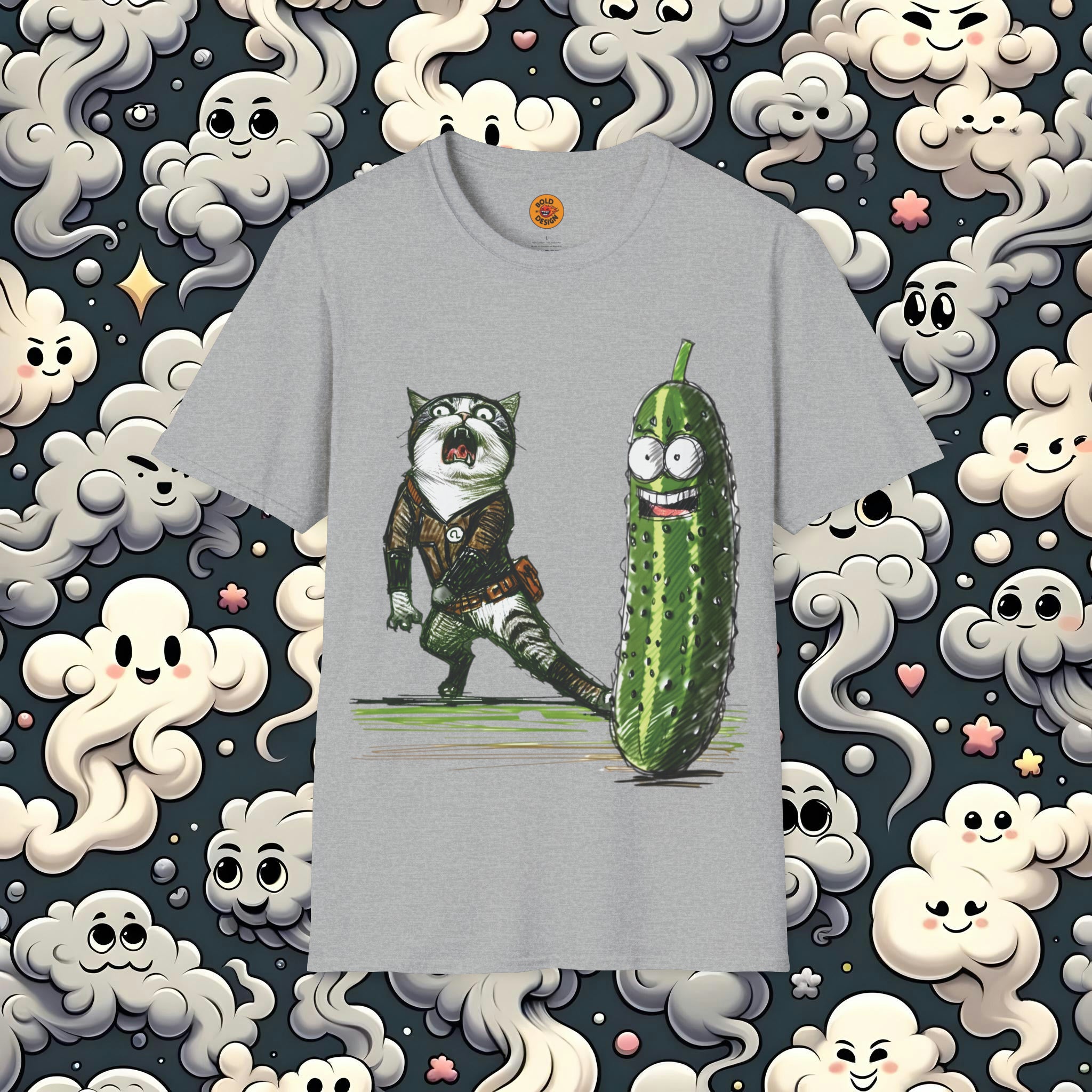 Cat vs. Cucumber - The Ultimate Surprise Tee-Bold By Design