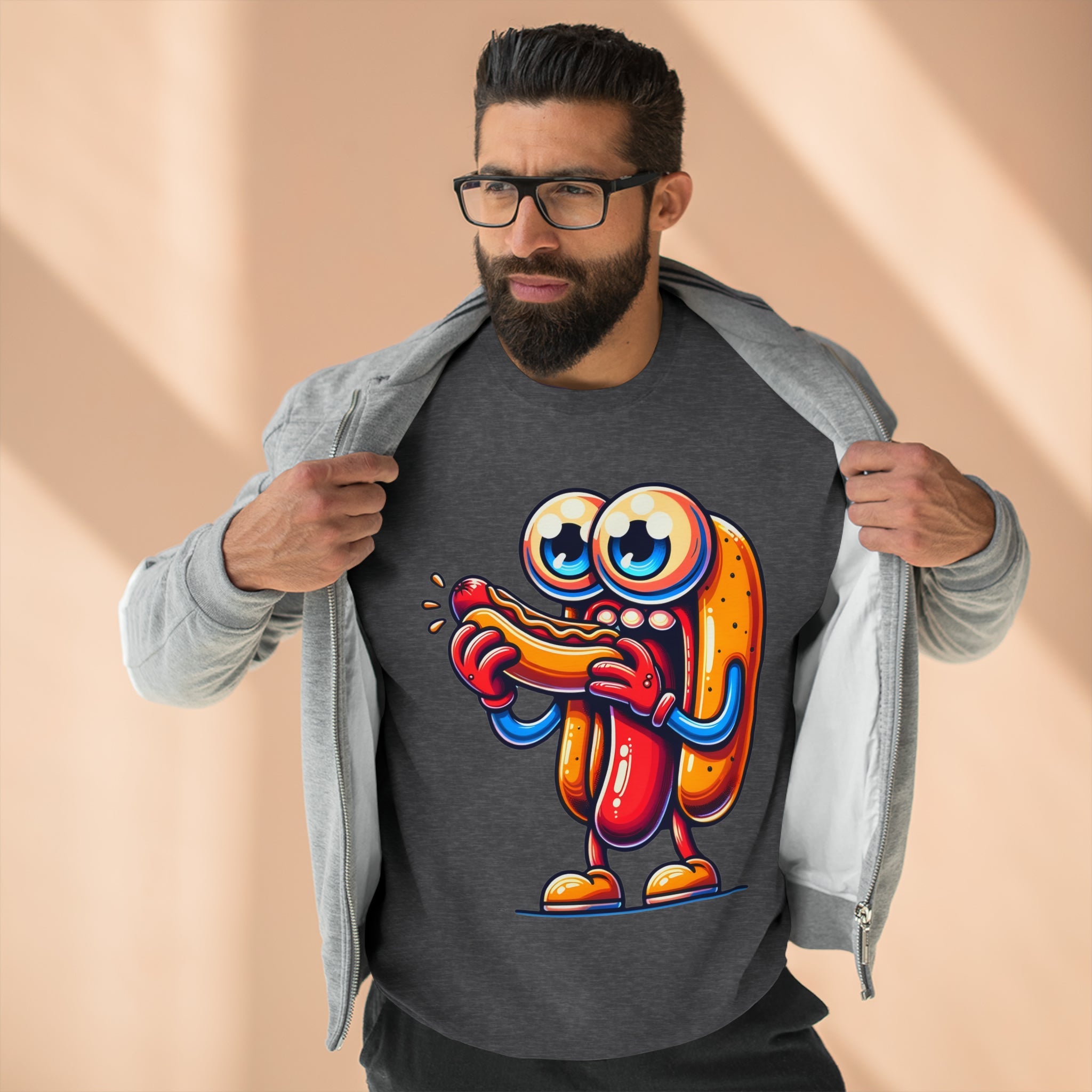 Sweatshirt The Cannibal Hotdog Sweatshirt - Irony Bites Back