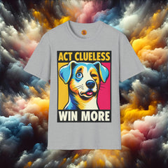 act clueless win more dog lover tee white