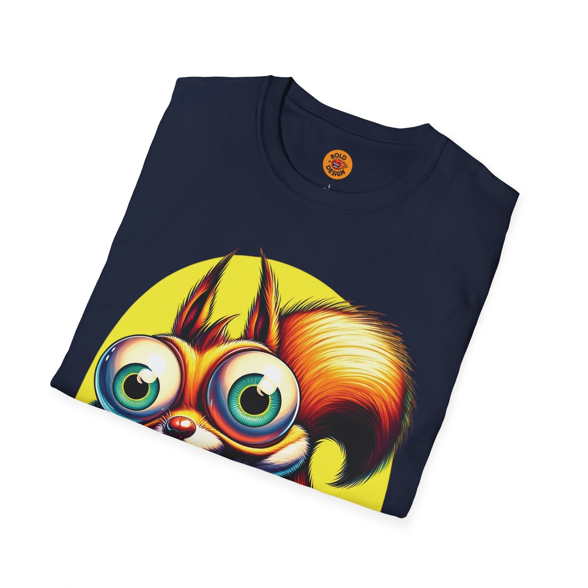 Whimsical Squirrel Graphic Tee-Bold By Design 