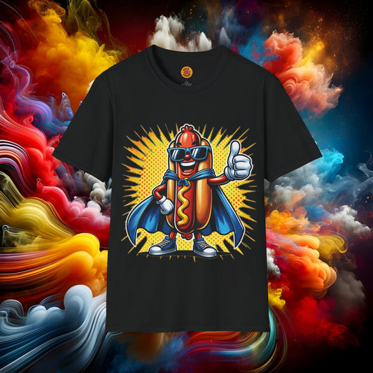 T-Shirt - Cheeky Superhero Hot Dog Shirt: Wear With A Wink!
