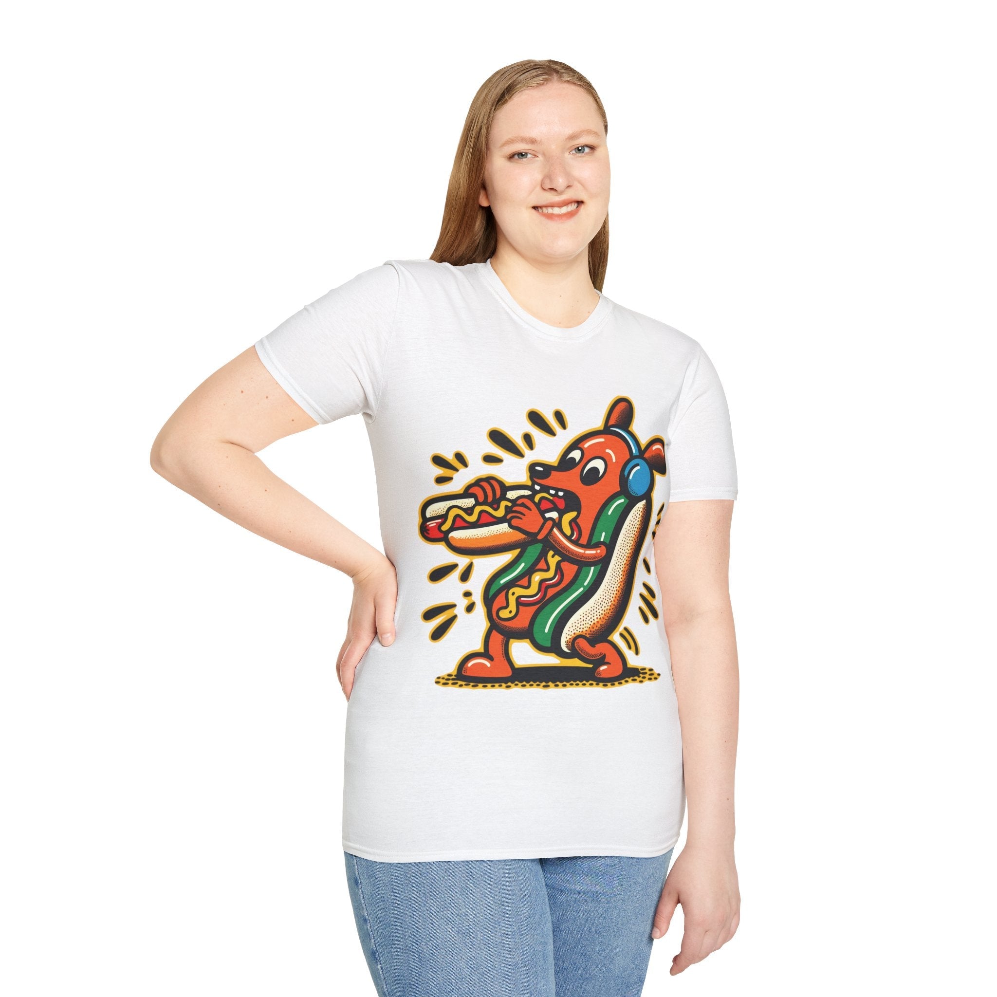 Funky Hot Dog Fiesta T-Shirt-Bold By Design